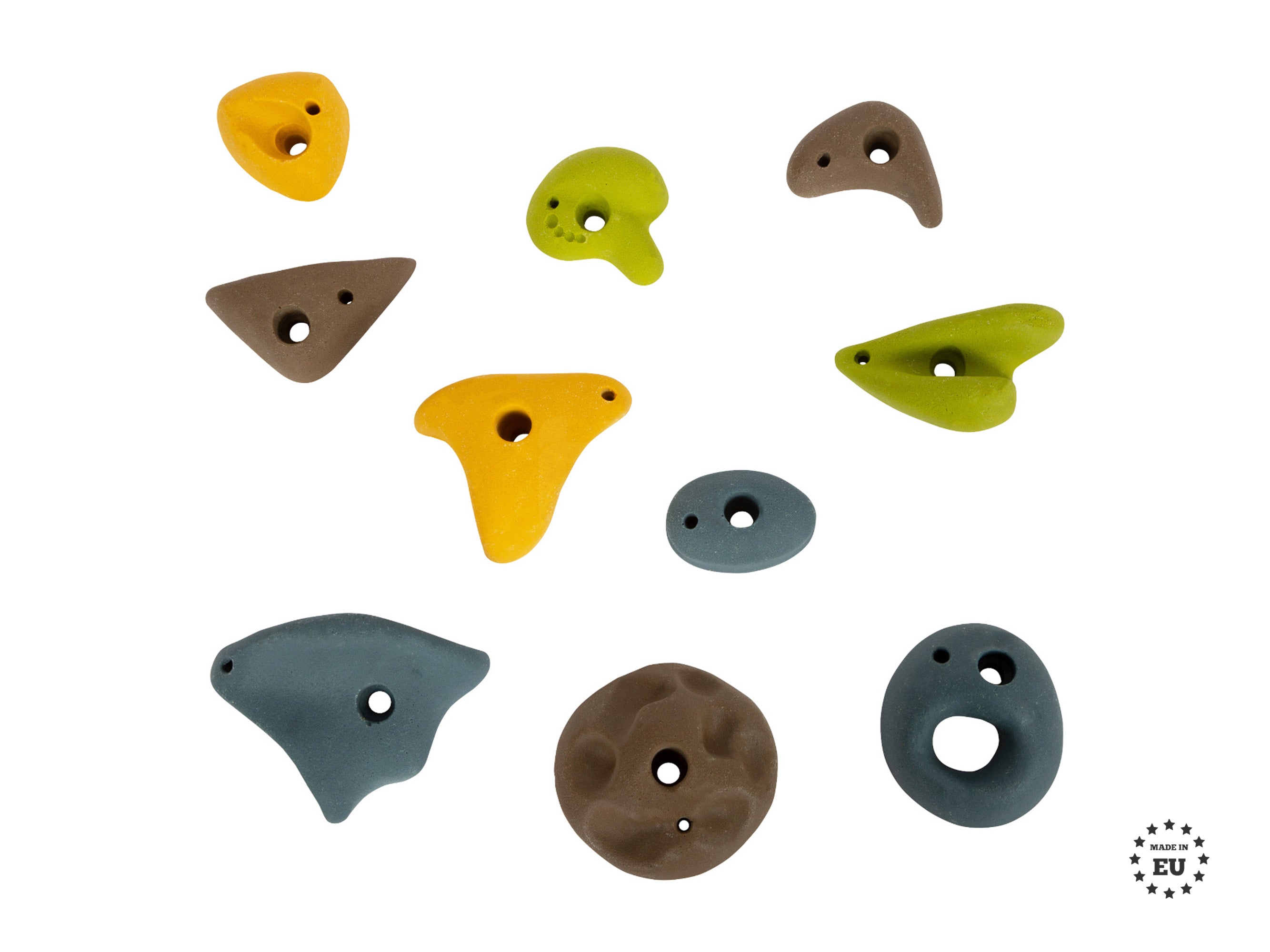 Rock Climbing Holds | Indoor Climbing Holds for Kids Wall, Play Gym Accessories | Screw-On, Custom Color Set | 10 Pieces