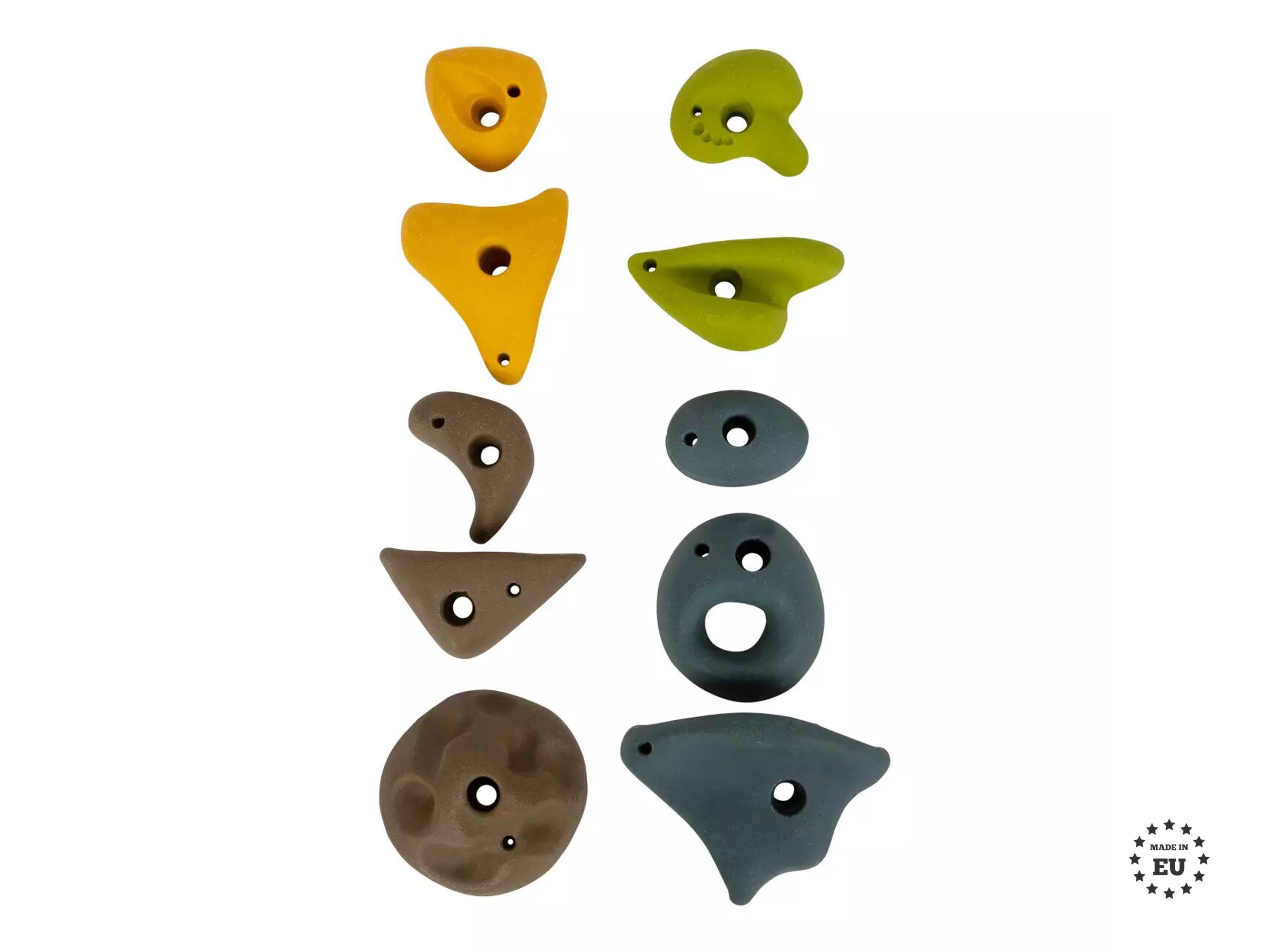 Rock Climbing Holds | Indoor Climbing Holds for Kids Wall, Play Gym Accessories | Screw-On, Custom Color Set | 10 Pieces
