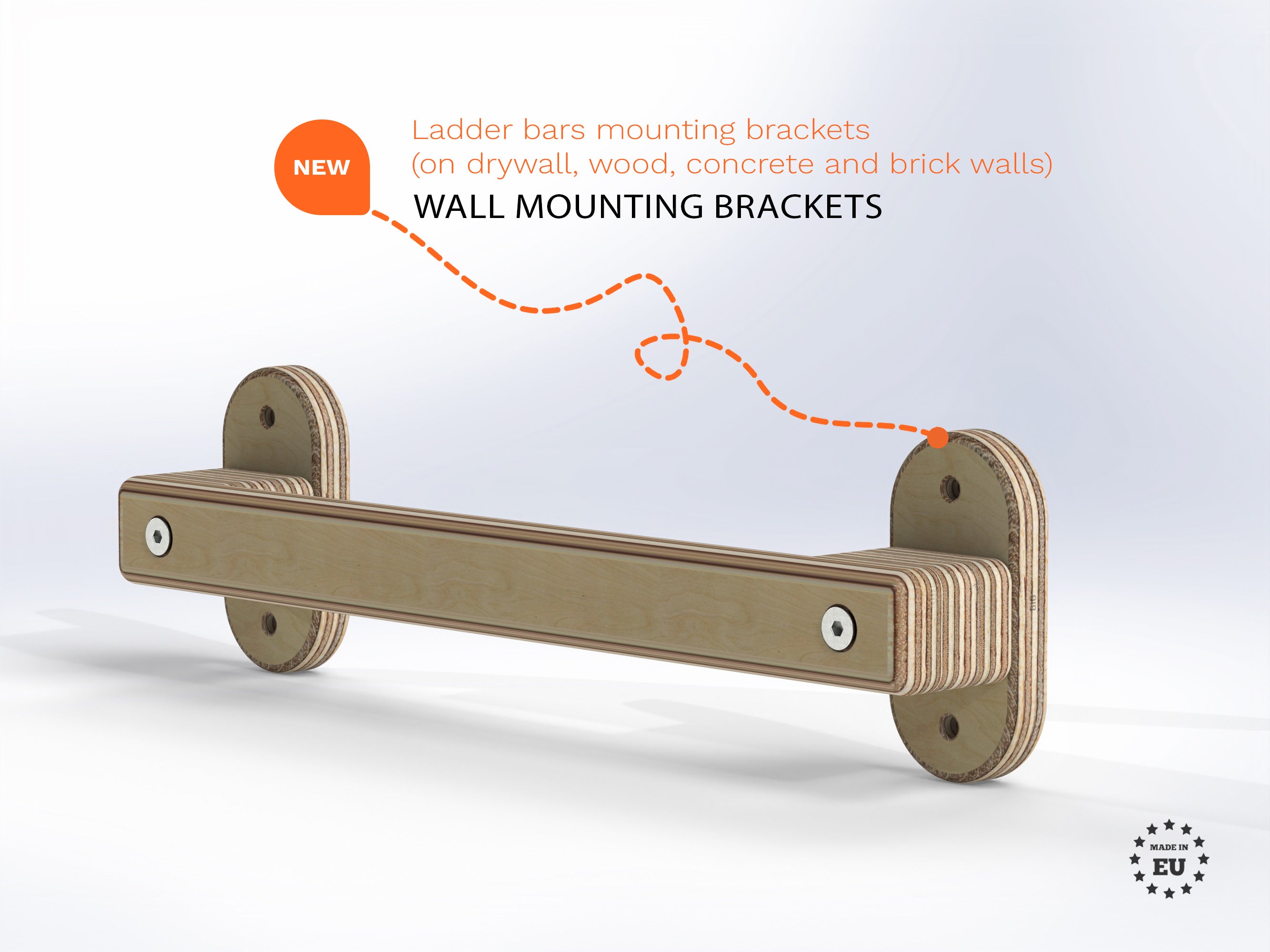 Monkey bars - set 5 pieces, ladder bars for climbing wall LEZUN