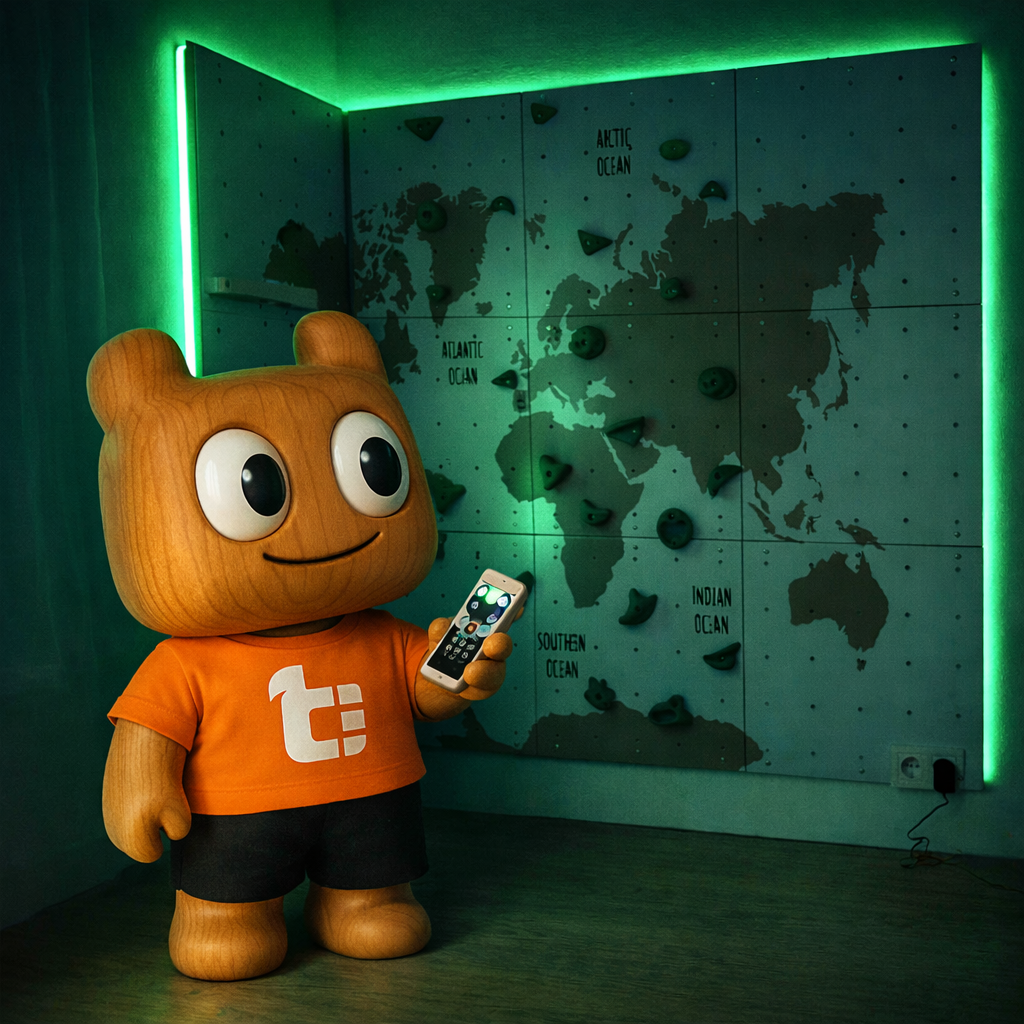 LED Illuminated Climbing Wall for Kids