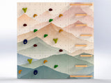 Indoor Climbing Wall – Wooden Rock Climbing Wall for Kids Room | Mountain design V2, Custom made, Climbing Holds included