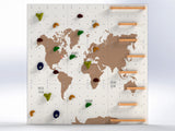 Indoor climbing wall for kids LEZUN - World map V1, Custom made, Climbing Holds included